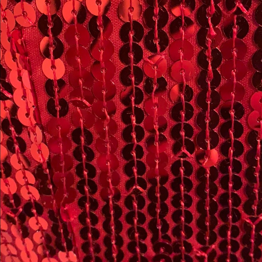 Custom made, Red sequence dress - Picture 9 of 10
